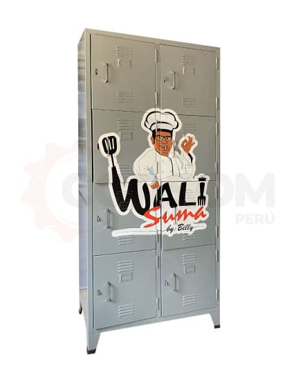 Locker metálico de 8 puertas